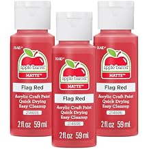 Apple Barrel Acrylic Paint in Assorted Colors, Flag Red (Pack of 3) 2 oz, 21469EA- (Pack of 3)