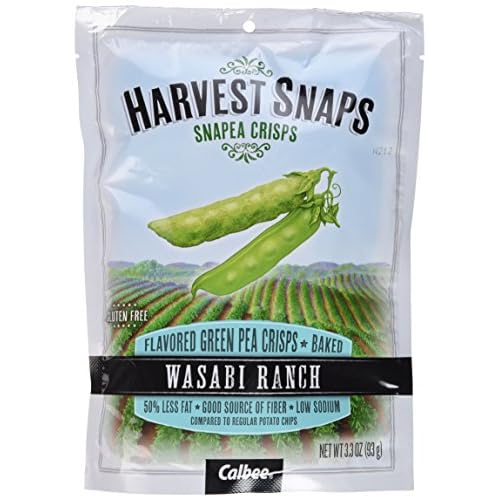 Calbee Snapea Crisps - Wasabi Ranch, 3.3 Ounce Pack of 4