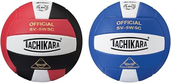 Tachikara SV5WC Red, White and Black Volleyball (EA) & Sensi-Tec Composite SV-5WSC Volleyball (EA)