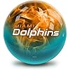 On The Ball Bowling NFL Miami Dolphins Undrilled Polyester Bowling Ball