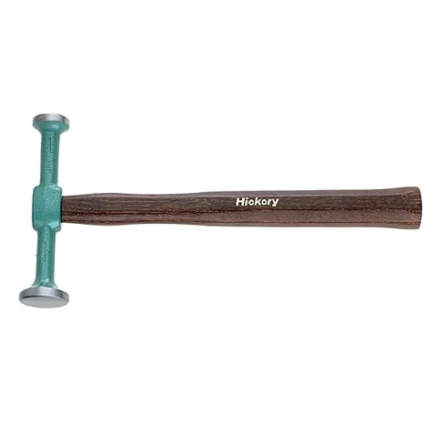 Stahlwille 70130002 Dinging Hammer with Smooth Hickory Handle, Made from Drop Forged Steel, Heavy Duty Bumping Hammer Perfect for Car Body Repair and Final Metal Shaping, d.30/40 mm L.300 mm