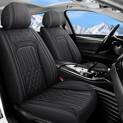 5 Seats Leather Car Seat Covers for Mercedes Benz E200 E230 E250 E300 E320 E350,Luxury Waterproof Breathable Leather Car Seat Protector,Airbag Compatible Seat CoverBlack,Full Set