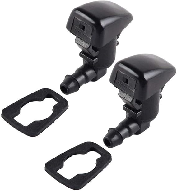 Cheriezing 2Pcs Front Windshield Washer Nozzles Wiper Spray Kit Single Hole | Compatible with 2008 2009 2011 Focus, 2007-2011 Edge, 2007-2010 Lincoln MKX, Replaces# 8S4Z17603AA