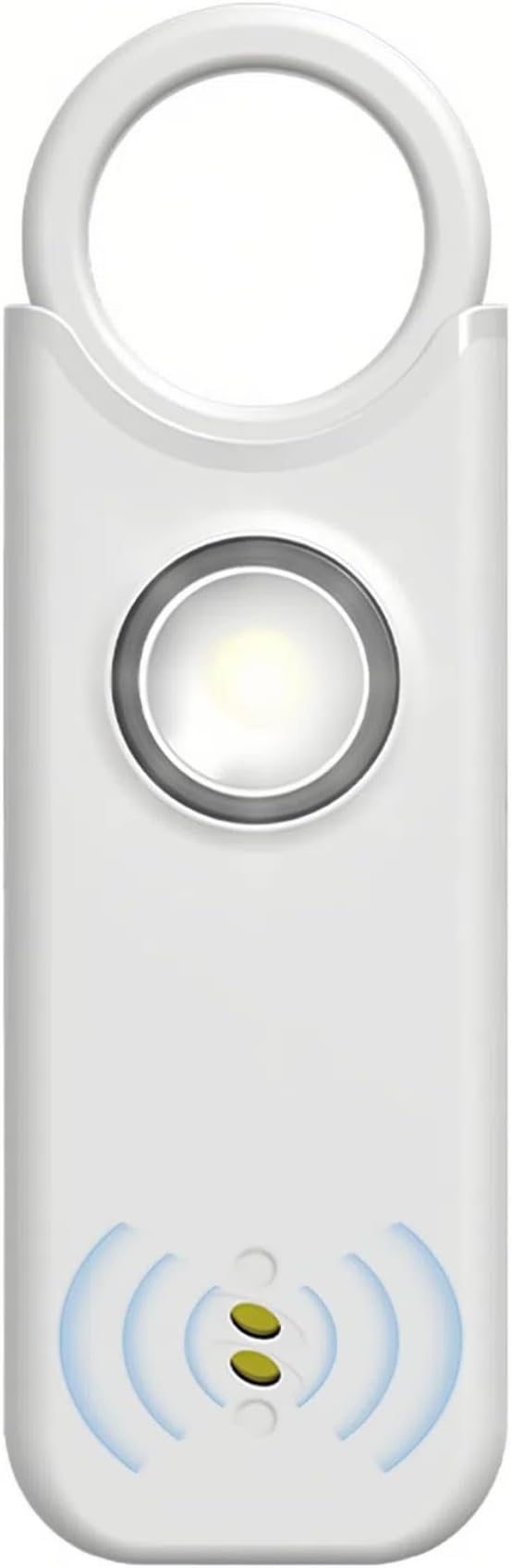 Personal Safety Alarm for Women Safety Keychain Self Defense Keychain for Women Rechargeable Protection Devices Emergency 135db Strobe Light Upgraded Vibration Sensing Mode (White)