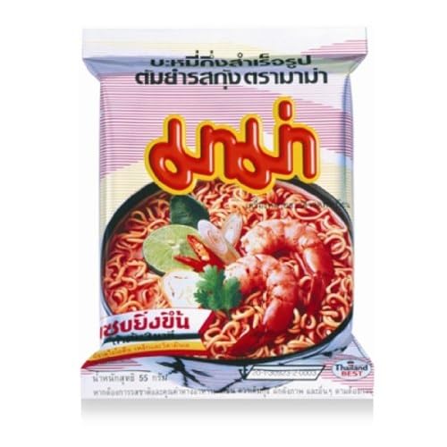 5 Packs - Mama Shrimp Tom Yum Flavour Instant Noodles Thailand