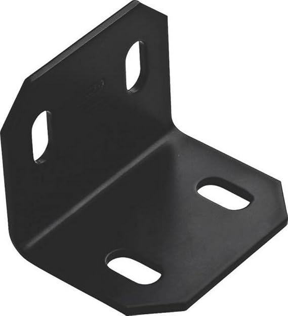National Hardware N351-494 2.4 X 3 X 1/8 Black Square Corner Brace