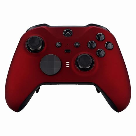UN-MODDED Custom Controller Compatible with Xbox ONE Elite Series 2 (with 3.5 Jack) for All Major Shooter Games... (Multiple Designs Available) (Soft Touch Red)