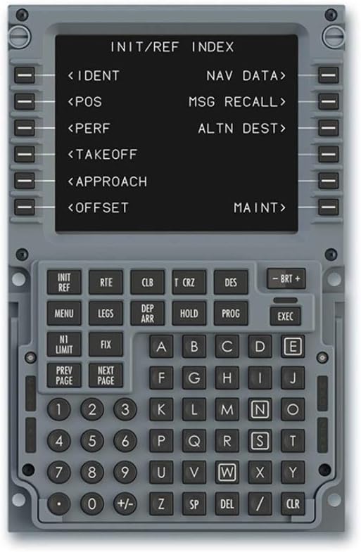 Flight Simulator Control, Flight FMC CDU Panel, Cockpit Simulator Airplane, Flight Simulator 1:1 TFT Color Screen, Plug and Play