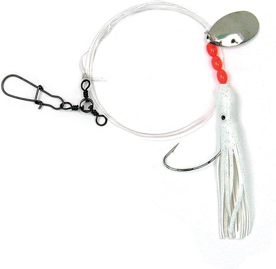 Sea Striker 365-WH Squid Skirt Rig, 3-Inch, White