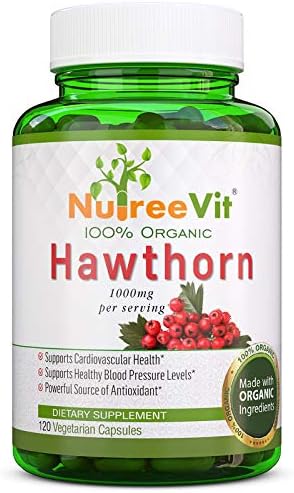 NutreeVit 100% Organic - Hawthorn Berry Powerful Superfood Formula (320 Capsules)