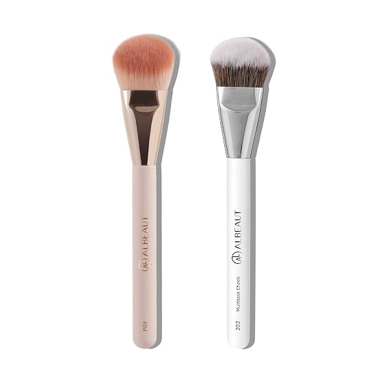 Albeaut Foundation Brush Contour Blush Multitask Cheek Brush Set