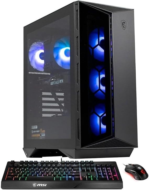 msi Aegis RS Gaming Desktop, 13th Gen Intel Core i7-13700F, GeForce RTX 4060, 64GB RAM, 2TB SSD +2TB HDD, RGB Fan Cooling, Wi-Fi, Keyboard & Mouse, DIY Friendly, Windows 11 Home