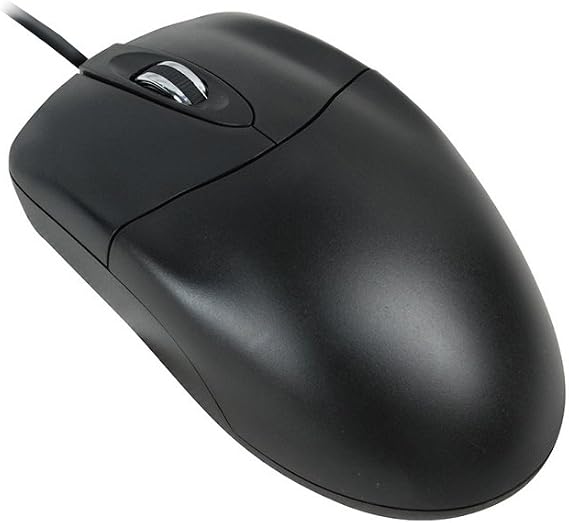 Adesso 3-Button Desktop Optical Scroll USB Mouse with 1000 DPI Resolution (HC-3003US), Black | 1000 DPI Resolution
