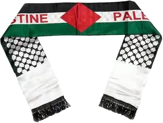 Palestine Flag Scarf,Palestine Flag Shawl Sash Stole Wraps Scraf,Double Side Scarf Palestine Satin Scarf,for Women Men