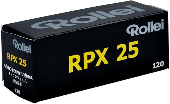 Rollei RPX 100 ISO Black & White Film, 120 Size