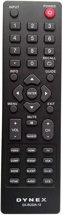 DYNEX DX-RC02A-12 Remote