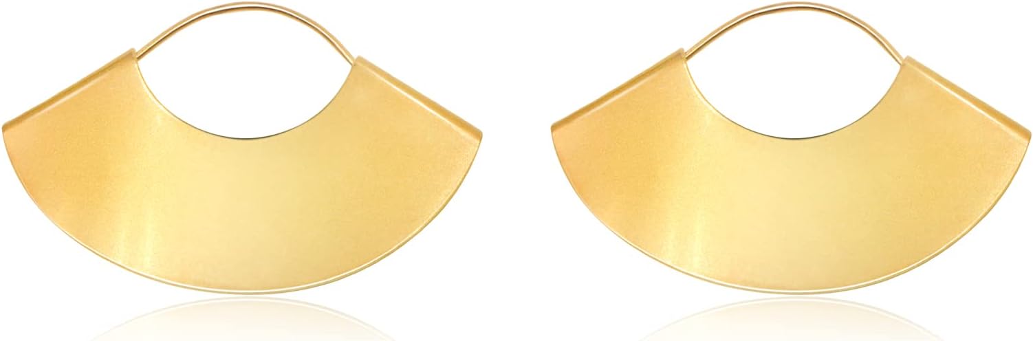 Lightweight Boho Bohemian Fan Earrings for Women Geometric Dangle Drop Half Round African Tribal Ethnic Jewelry