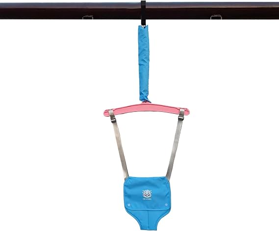 Kids Jumper Doorway - Baby Door Jumper, Swing Set | Supportive Baby Seat, Height Adjustable Door Bouncer Baby Jumper, Padded Baby Stand, Squeaky Nose and Baby Pacifier Ring Jump Toy