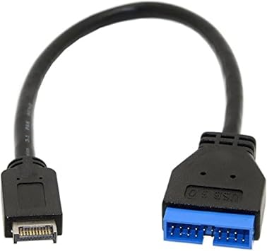 USB 3.1 Front Panel Header to USB 3.0 20Pin Header Extension Cable 20cm Compatible for ASUS Motherboard