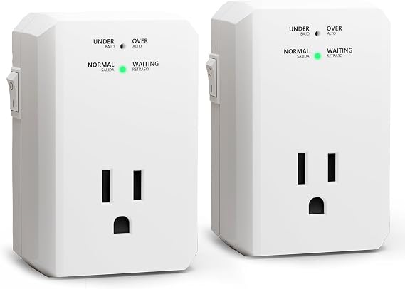 BSEED Single Outlet Surge Protector, Small Surge Protector Wall Tap with Ground Protected Light Indicators for Refrigerators, PC, TV, Xbox Series X, PS5 and Home Appliances, 15A, 1875W, 120V, 2 Pack