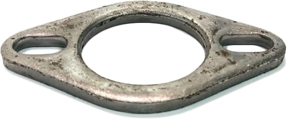 2" Universal Mild Steel Flange Exhaust Pipe 2 bolt oval Cat Back Header Khaos Motorsports