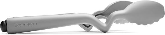 Dreamfarm Clongs Lite Nylon Kitchen Cooking Tongs with Click-Lock Open & Close - 10.5" Gray