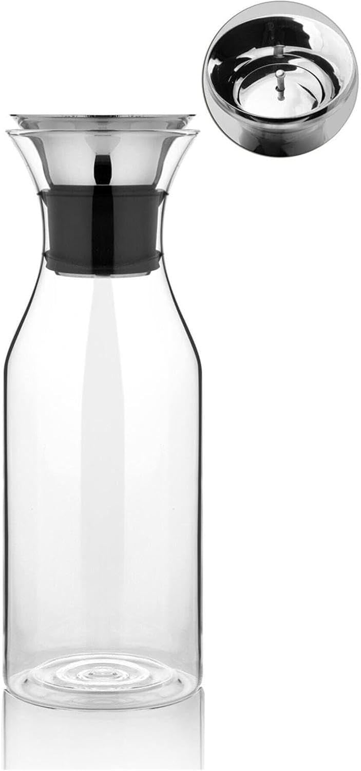 Borosilikat Cam Sürahi Otomatik Çelik Kapak 1500ml