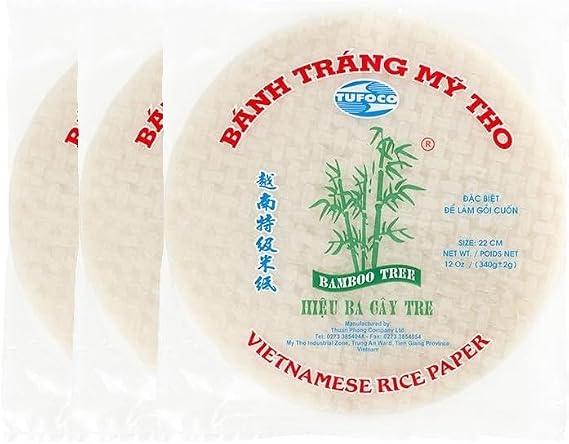 Bambu Ağacı Spring Roll Pirinç Kağıt Sarmalayıcılar, 22cm (3 Paket)