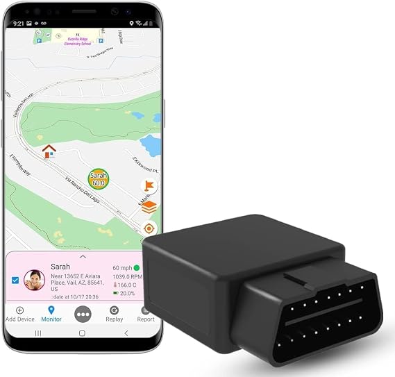 Smart 4G OBD GPS Tracker- No Monthly Fee - Speed Monitoring - GeoFence - Engine Diagnosis - Fuel Consumption- Family or Fleets - 6 Month Service is Included