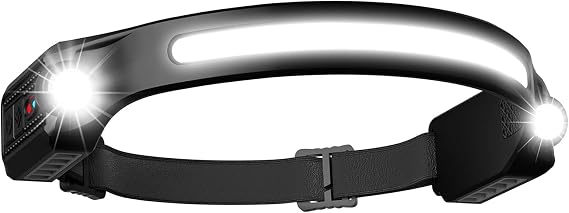 LED Headlamp Rechargeable,Head Lamp with Red Light 260Wide Beam Headlight