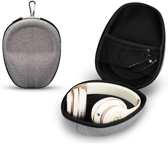 Hard Travel Headphone Case for Sony MDR7506, WH-CH720, WH-1000XM4, Beats Studio3, EP, Soundcore Anker Life Q20 Q20i Q30, Audio-Technica, JBL, Bose, Philips, OneOdio Over Ear Headphones Headset (Gray)