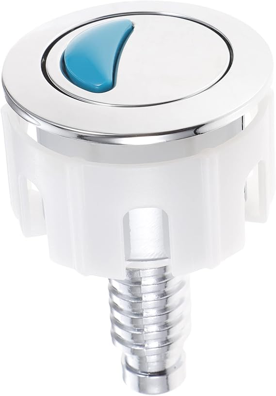 Dual Flush Toilet Button Replacement for Round Water Tanks Adjustable Push Button Kit with Thread Compatible with Most Toilet Models Easy Installation