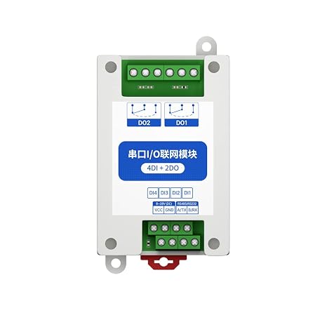 ModBus RTU Serial IO Module RS485 Interface 4DI+2DO 8 Digital Outputs MA01-AXCX4020 Rail Installation 8~28VDC