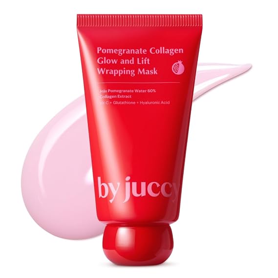 Collagen Pomegranate Overnight Peel-Off Skin Wrapping Mask 2.36floz | Collagen & pomegranate wrapping mask hydrates overnight, firms & lifts for elastic, glass-skin glow; Korean face mask