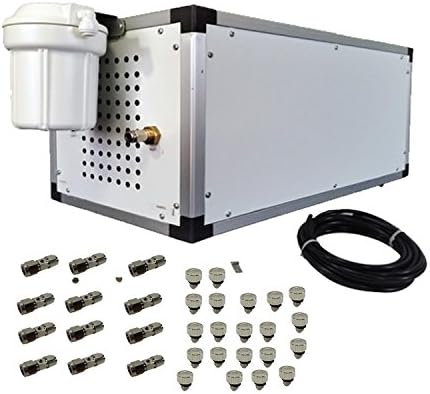 Commercial Misting System - Industrial Grade Misting - for Dust Control. Odor Control, AC Pre-Cooling, Industrial Cooling (50 Nozzles System)