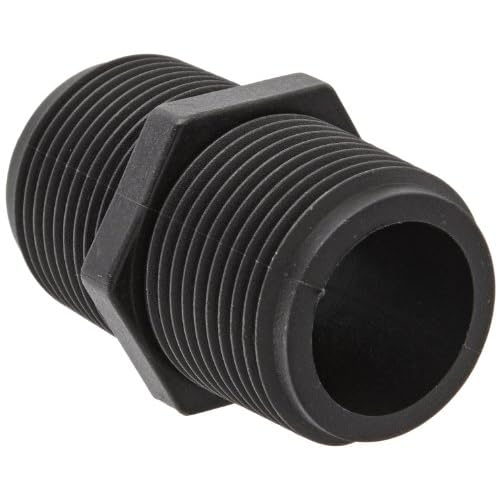 Banjo NIP075-SH Polypropylene Pipe Fitting, Short Nipple, Schedule 80, 34 NPT Male, 1-1316 Length