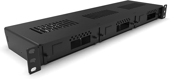 1U Rack Mount Pro Enclosed 3X Raspberry Pi 5 Front Removable