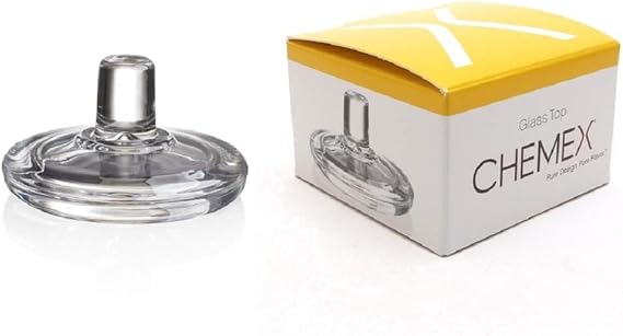 CHEMEX Glass Coffeemaker Cover | 3 Inch Diameter, Keeps Coffee Warm, Dishwasher Safe, Elegant Glass Accessory