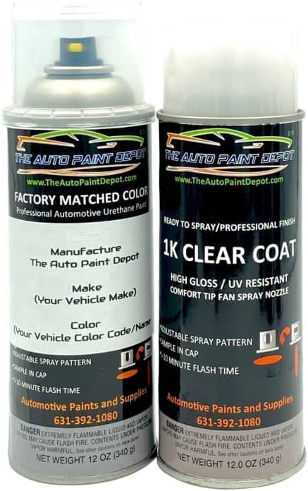 Auto Paint Depot Touch Up Paint for Honda Civic,Element-Magnesium Metallic NH-675M (All Years, All Models) Aerosol Spray with Clear Coat