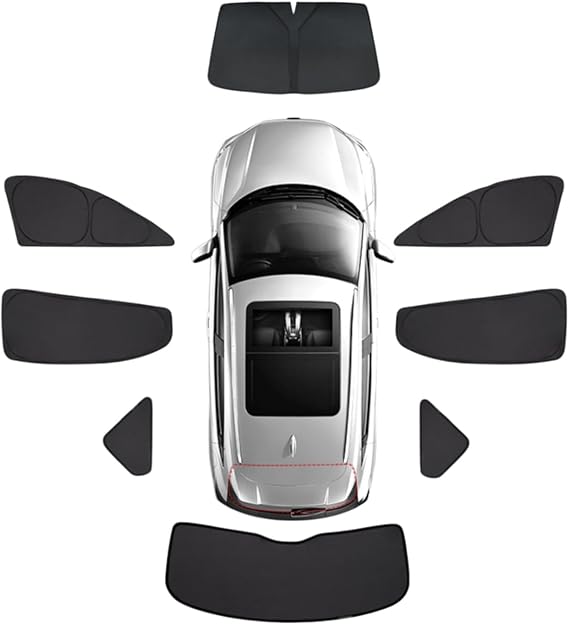 Car Window Shades for Jeep Grand Cherokee 2021-2025, Sun Shade for Side Windows, Rear Triangular Windshield Prevent Sun Damage,8 PCS