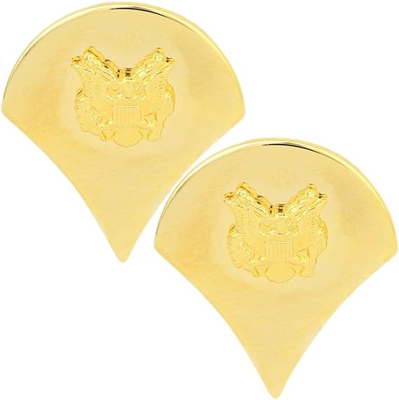 Army Specialist SPC E4-22K Gold Plated Rank Pin On Pair