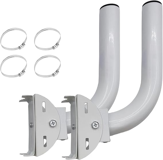 Universal Wireless Bridge Bracket Mount, Pole and Wall-Mounted Mount for Outdoor Point to Point AP Access Point Client Bridge CPE,TV Antenna,WiFi Extender,Weather Station,Router (2 PCS)
