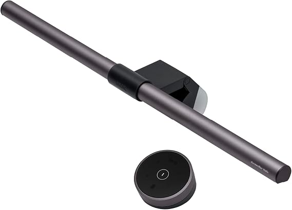 BenQ ScreenBar Halo LED Monitor Light Bar - Wireless Controller, Backlight, Adjustable Brightness/Color Temperature, Eye-Care Light Bar, No Screen Glare, Space-Saving, USB Powered Lamp
