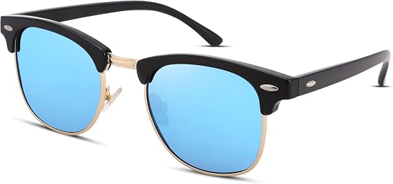 Pro Acme Classic Semi-Rimless Polarized Sunglasses for Women Men