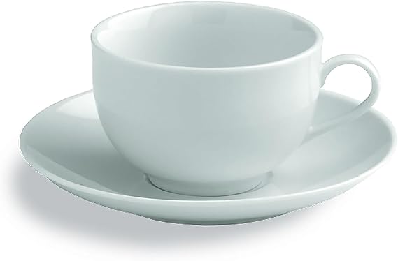 TOGNANA Porcellane me085010000 White Coffee 6pc (S) Mug and Bowl Cup/Tumbler, Coffee, Set, 0.1 l, White, Porcelain, Metropolis