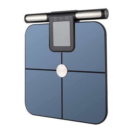 Smart Body Fat Scale, 8 Electrode Scale for Body Weight and Fat LCD Display BMI Digital Weight Scales Body Accurate Bathroom Scale Support up to 397 lbs (Black)