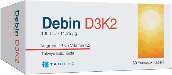 Debin D3K2 60 Yumuşak Kapsül