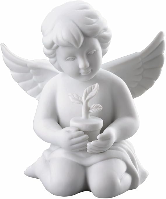 Rosenthal Angel with Flower Pot Matt White 9999 cm