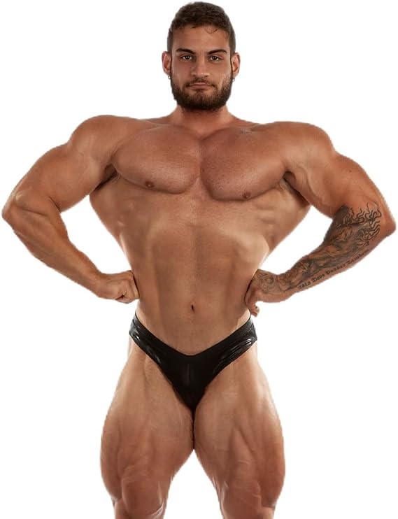 Suits You Men's Classic Physique Posing Trunks, Handmade in USA, Front Pouch, Shiny Hologram