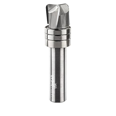 Deep Bowl + Tray Router Bits, 1/2 Inch Shank, 1/8 Radius, 3 Flute, USA Made Carbide Head Deep Reach Router Bits - US57125BD